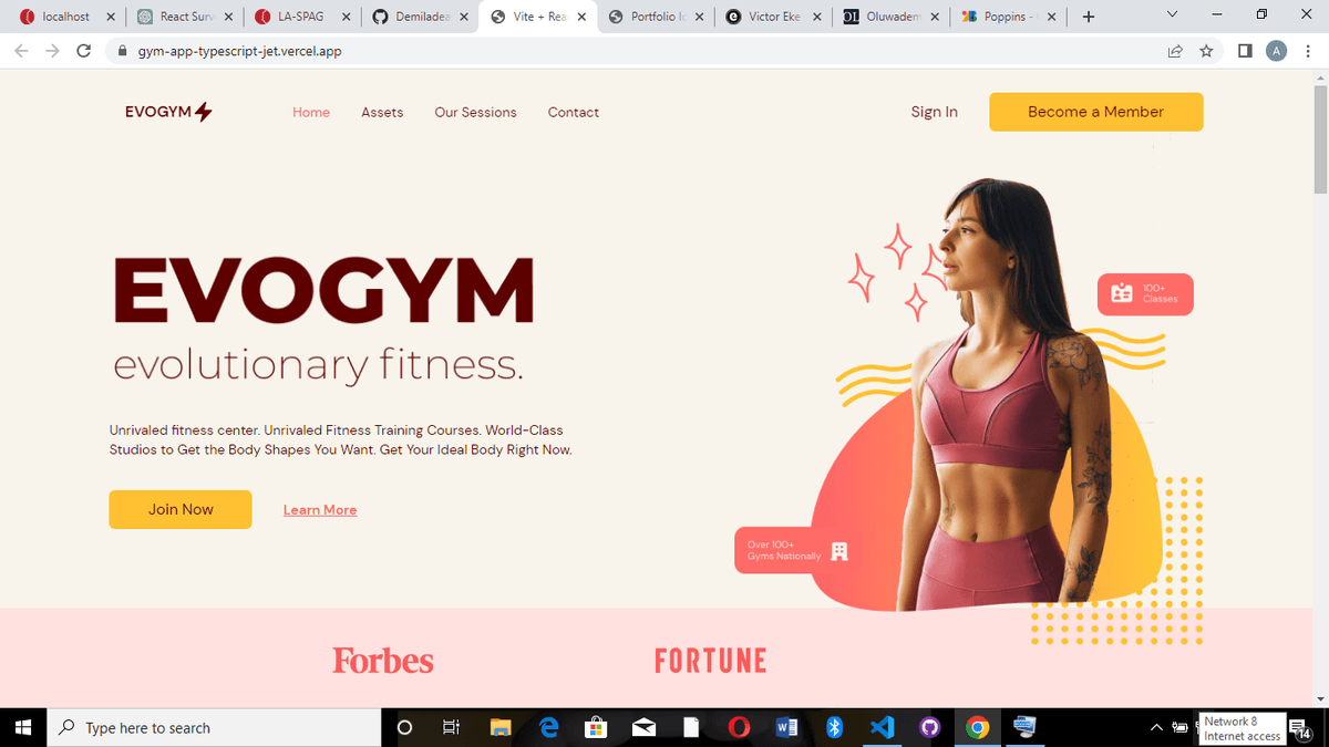 GYM-APP LANDING PAGE